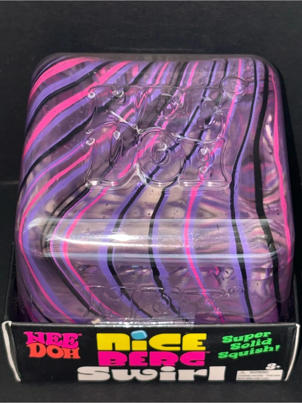 NeeDoh Nice Berg Swirl Squish Toy - Purple & Pink